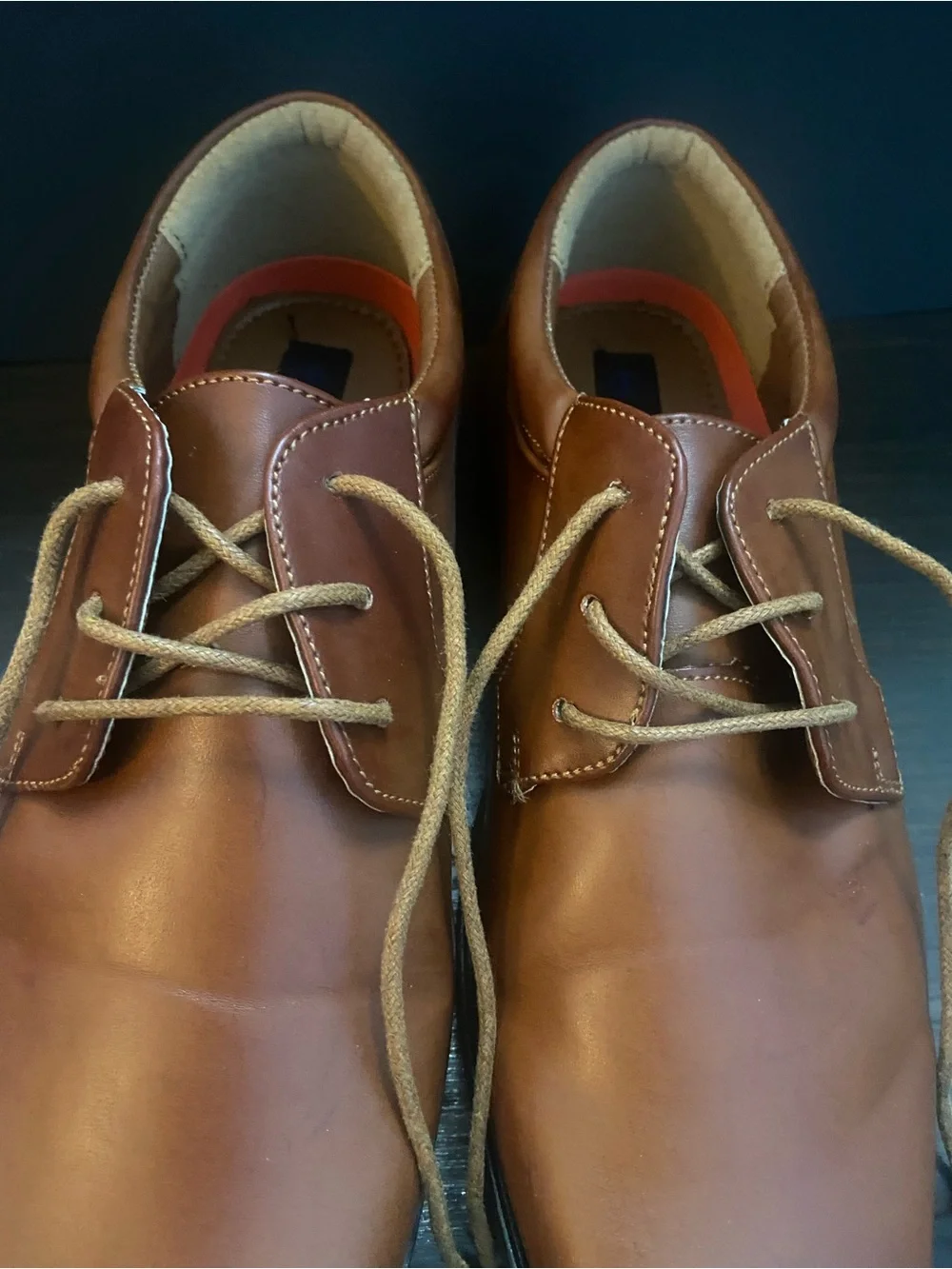 Classic Men's Brown Leather Derby Shoes